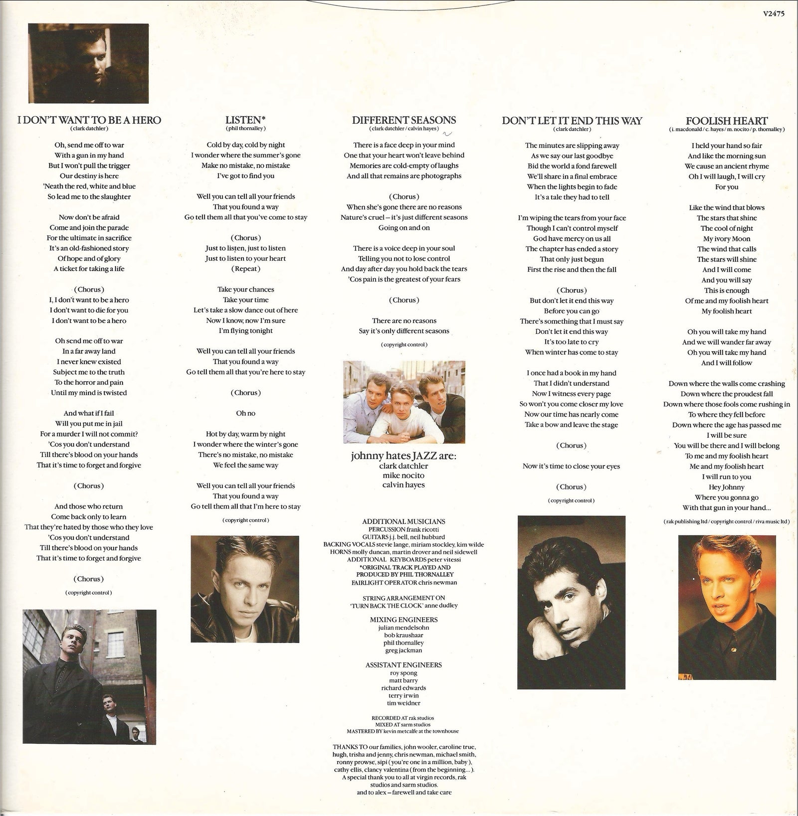 Johnny Hates Jazz – Turn Back the Clock